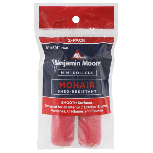2PK 4" X 1/4" Mohair Mini Roller Covers